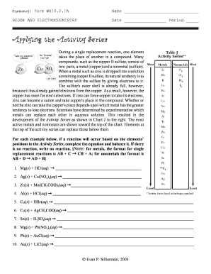 Ws10 2 Balancing Equations Answers  Form