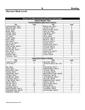 Harcourt Decodable Books PDF  Form