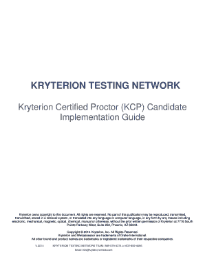 Kryterion Testing Network Kryterion Online Proctoring  Form