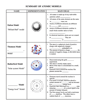 Atomic Models  Form