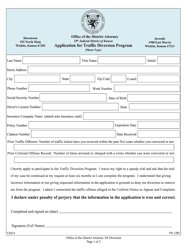  Kansas Application Diversion 2014-2024