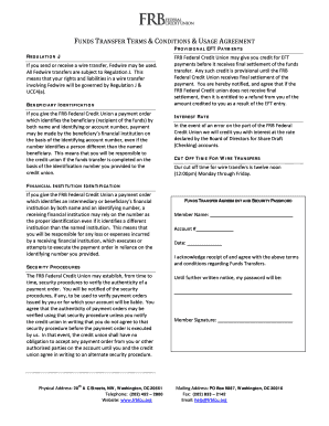 Domestic Wire Transfer Request PDF FRB Federal Credit Union  Form