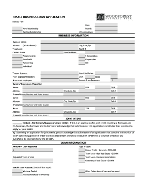 Woodforest Loan Form