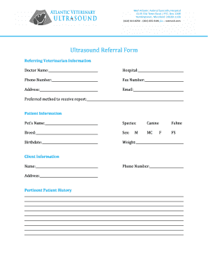 Ultrasound Referral Form