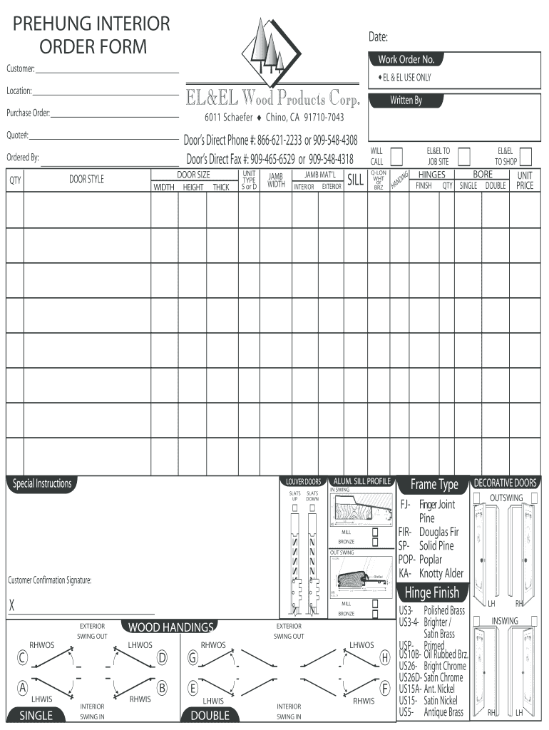 Door Order Form