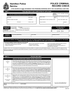 Hamilton Police Background Check - Fill Out and Sign Printable PDF Template  | signNow