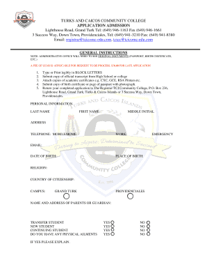 Tci Community College Application  Form