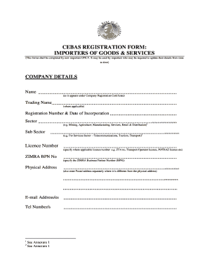 Cebas Registration Form