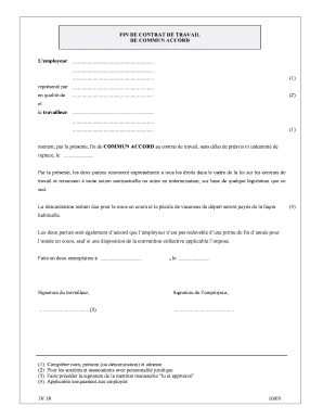 Effacer Les Donnes FIN DE CONTRAT DE TRAVAIL DE COMMUN ACCORD L &#039;employeur Acerta  Form