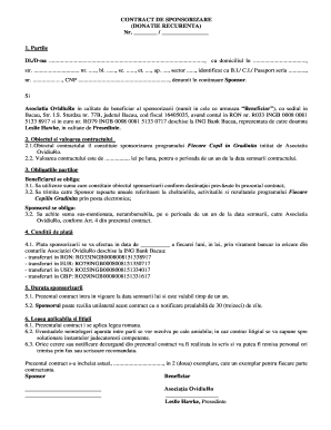 Model Contract Donatie  Form