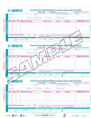 PHYSICIANPRESCRIBER PLEASE SIGN and RETURN Bb  Form