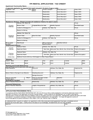  FPI Rental Application Tax Credit  ForRent Com 2007