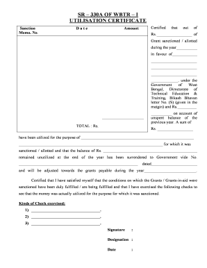 Utilization Certificate Format for Schools PDF