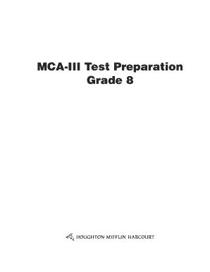 MCA III Test Preparation Grade 8 My HRW  Form