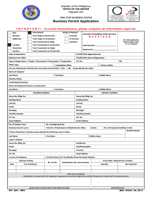 Business Permit Sample  Form