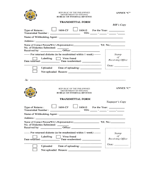 Transmittal Form Bir