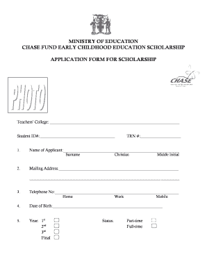 Chase Fund Application  Form