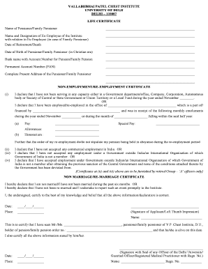 Non Employment Certificate Epfo PDF Download  Form