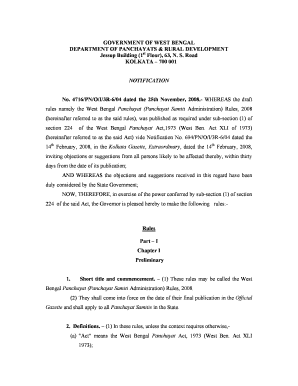 Panchayat Samiti Administration Rules  Form