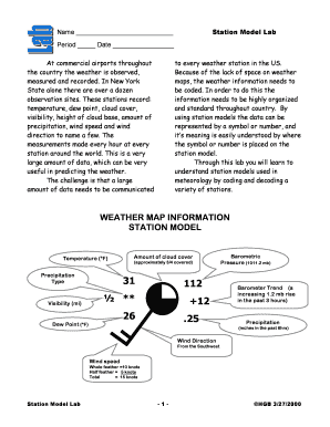 Station Model Lab Answer Key  Form