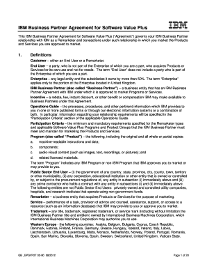 Ibm Business Partner Agreement  Form