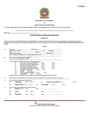 Medical Form Jkuat