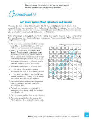 College Board Seating Chart  Form
