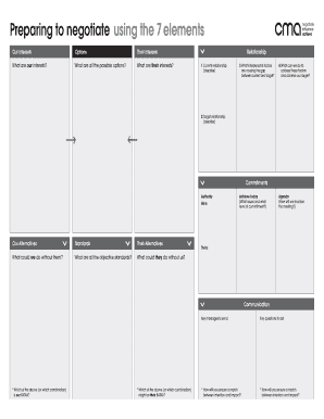 7 Element Prep Sheet Editable Version Mar CMA Learning  Form