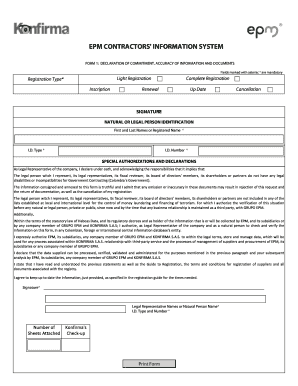 Declaration of Commitment Sample  Form