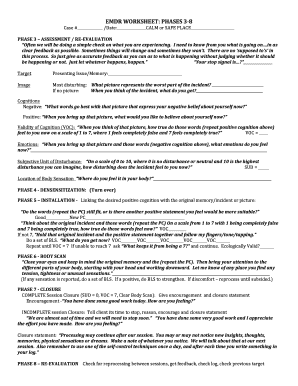 Emdr Worksheets PDF  Form