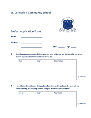 Prefect Application Form Sinhala