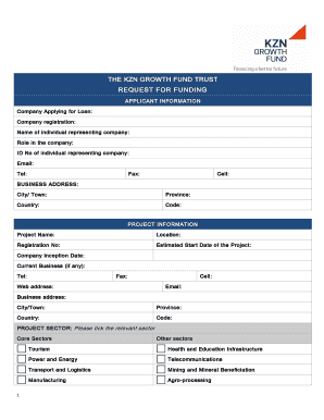 Kzn Growth Fund Application Form