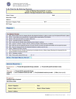 Letter of Medical Necessity for Aac Device  Form