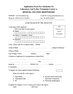 Bvnmedicol  Form