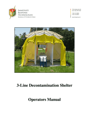 3 Line Decontamination Shelter Operators Manual  Form