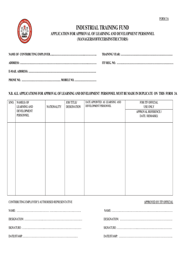 Directives on How to Fill Industrial Training Forms