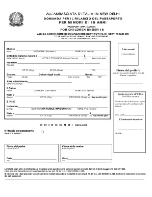 Passaporto  Form