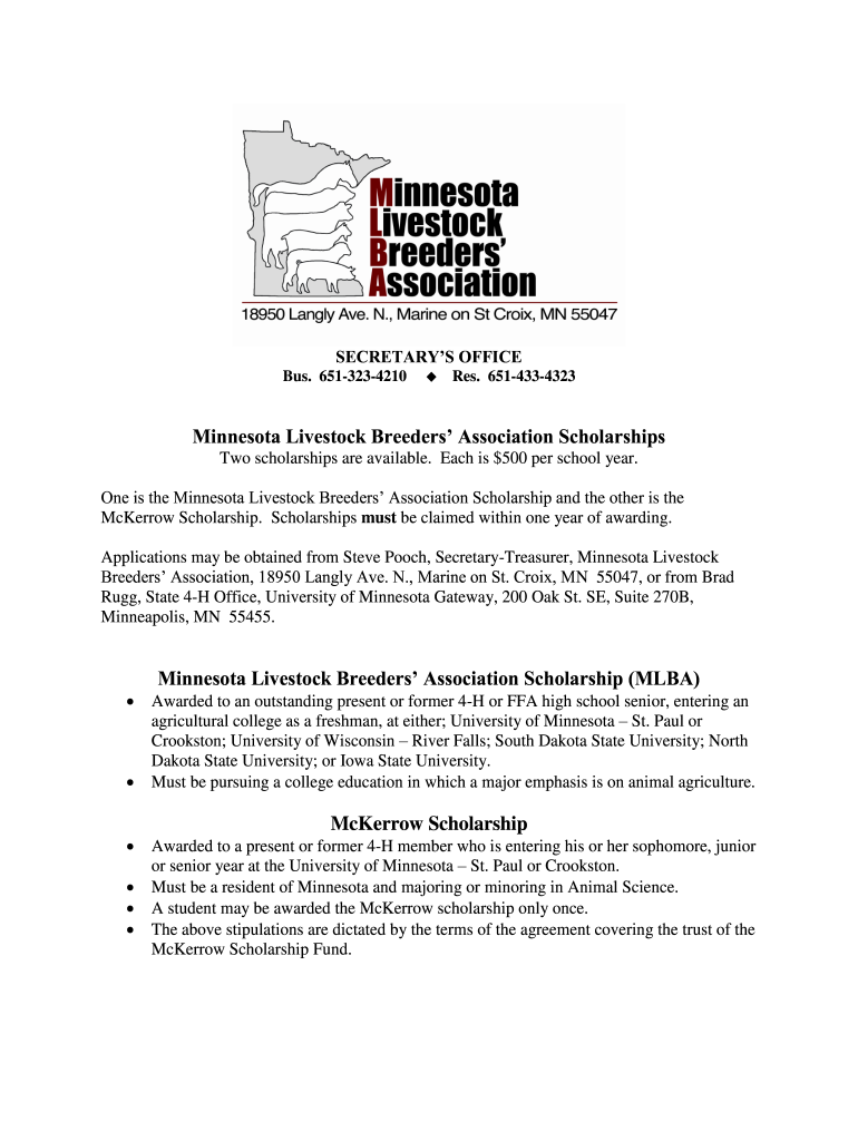  MINNESOTA LIVESTOCK BREEDERS ASSOCIATION 2015