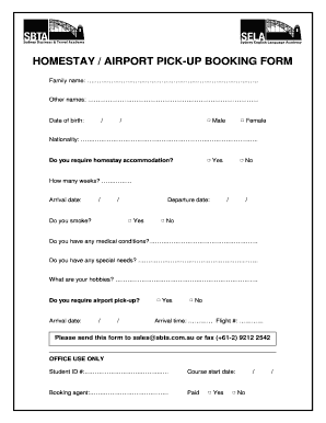 Homestay Form