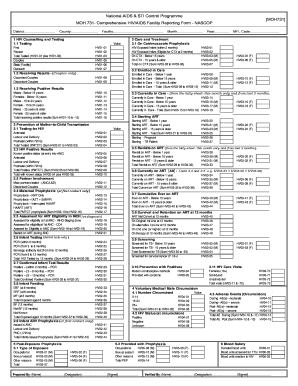 Moh 731 Reporting Tool  Form