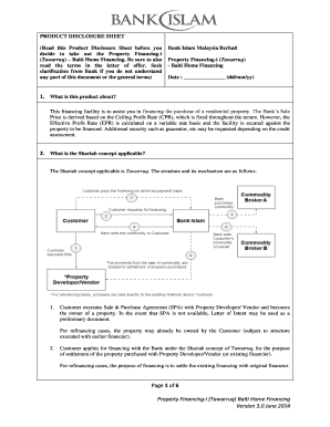 Bank Islam Baiti Home Financing  Form