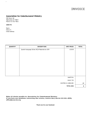 Invoice in Spanish Template  Form