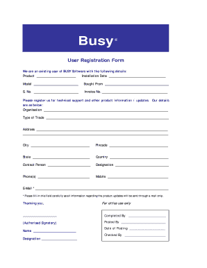 User Registration Form Busy Accounting Software Busyaccountingsoftware