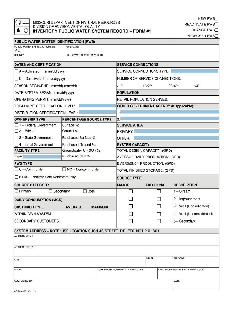 Missouri Dnr Form Record