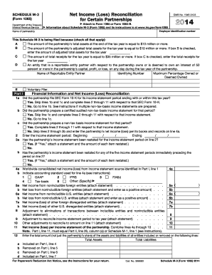 B2014b Schedule M 3 Form B1065b  BIRSbgov  Irs