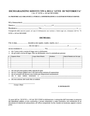Atto Notorio PDF  Form
