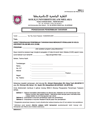 Surat Tawaran  Form