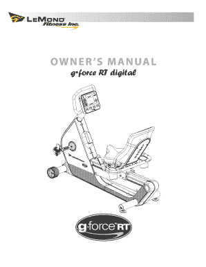 Lemond G Force Rt Recumbent Bike Manual  Form