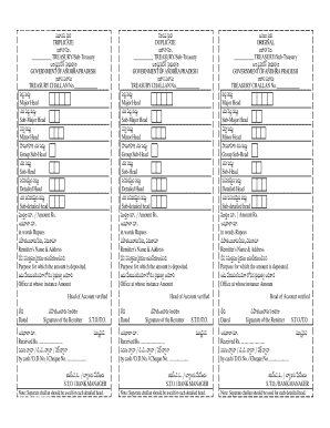 Ap Treasury Challan  Form