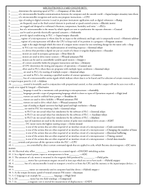 Mechatronics Online Bits  Form